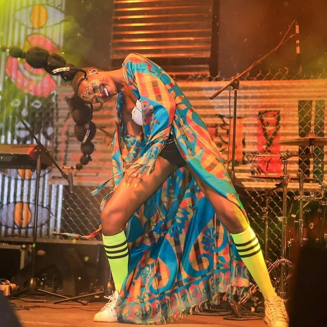 Catu Diosis performing at Nyege Nyege in 2019.